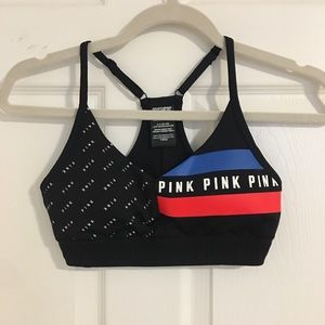 Pink Black Sports Bra - S